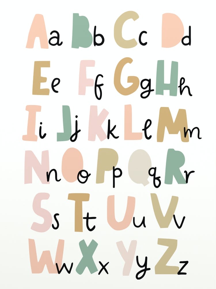 Girls Alphabet Print