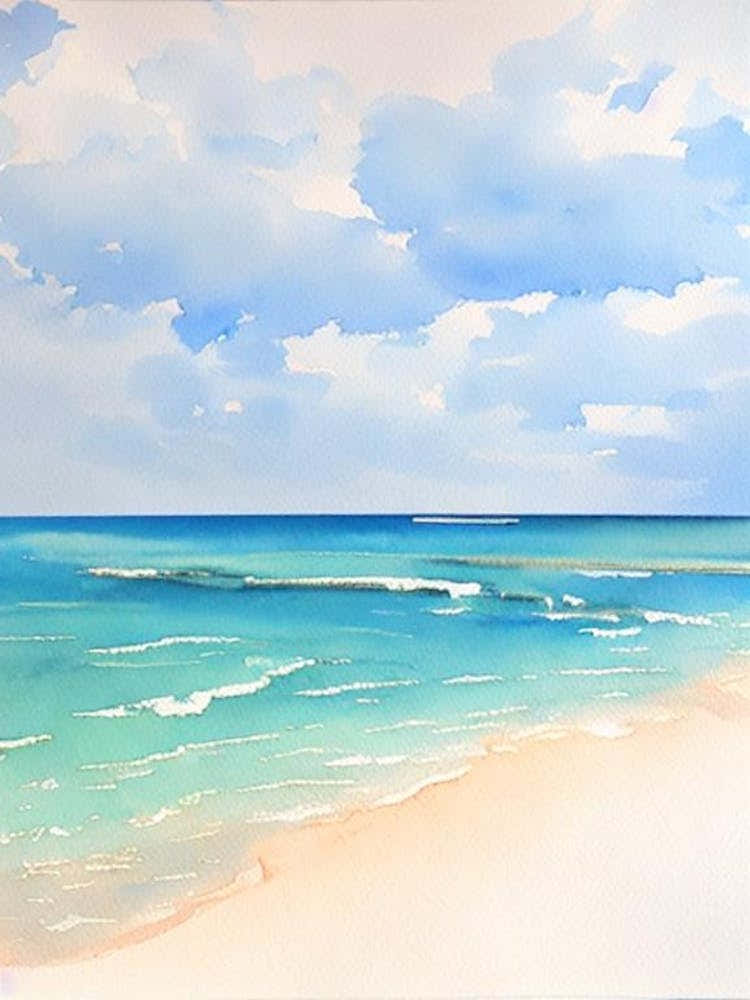 Shoal Bay, Anguilla Watercolour