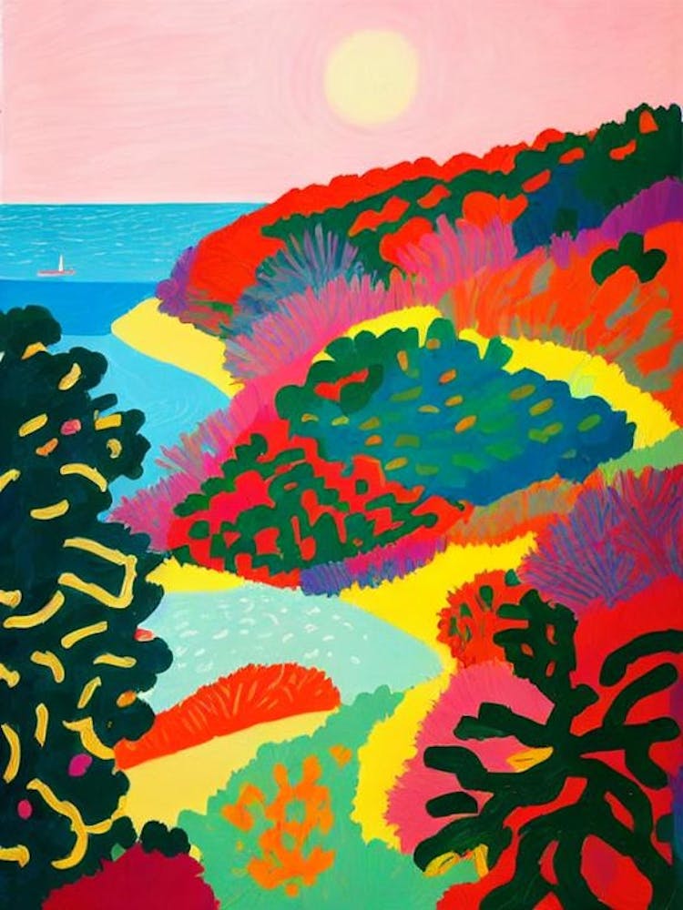 Coral Beach, Australia Hockney Style