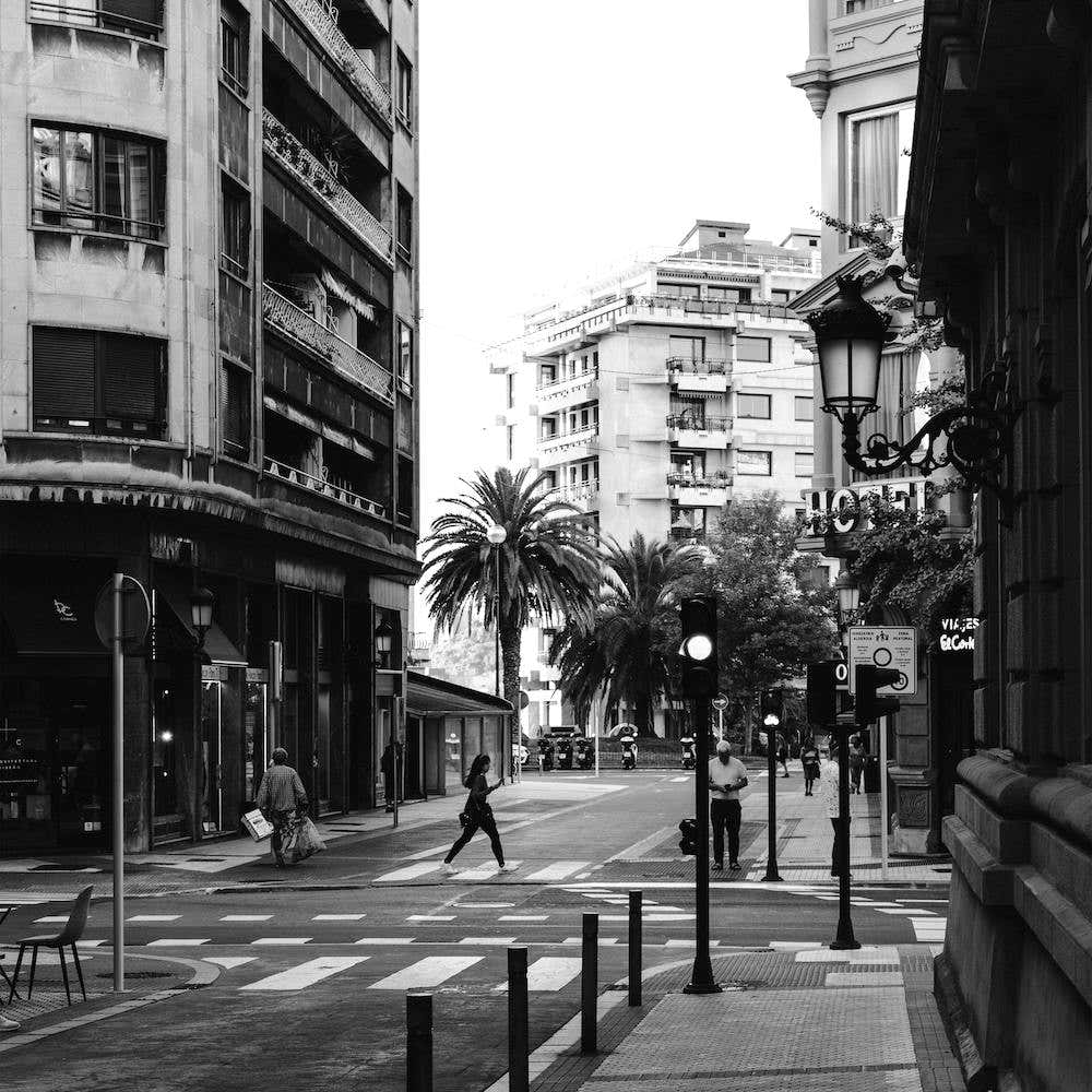 Black And White St Sebastian Street Square