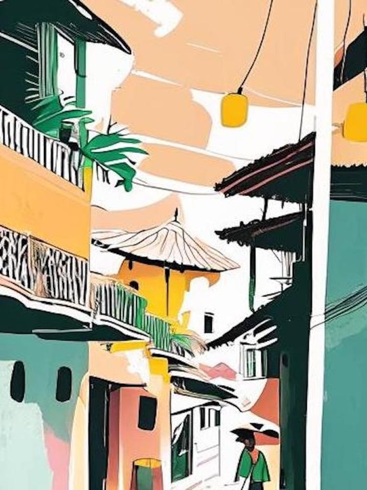 Hoi An Vietnam Muted Pastel Tropical Destination