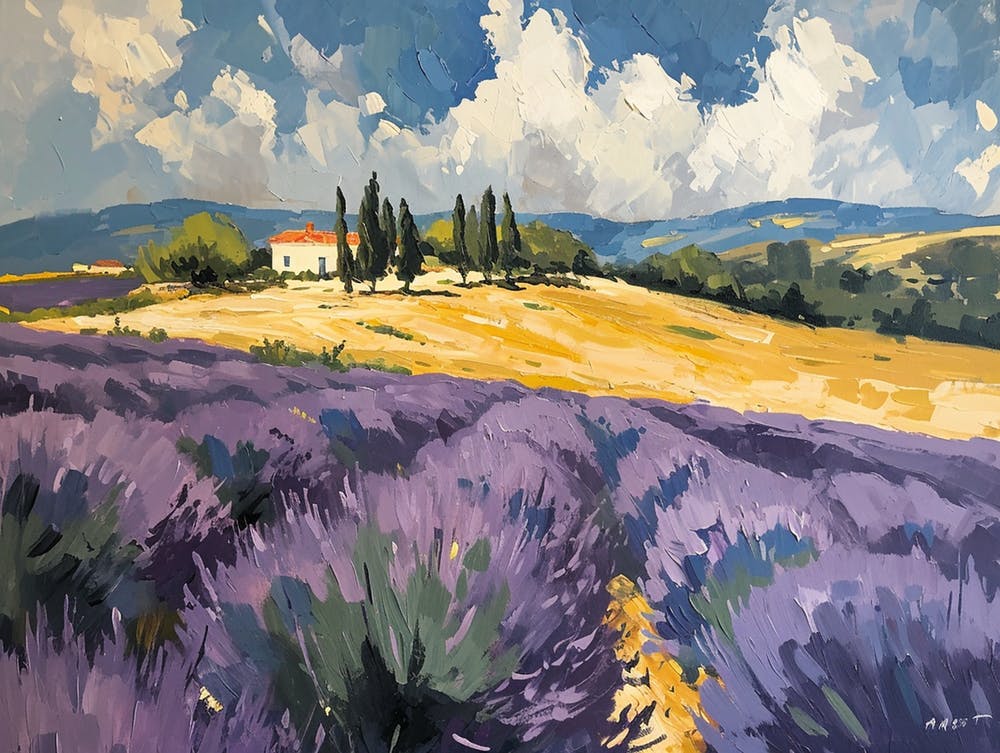 Lavender Field - expressionism 1
