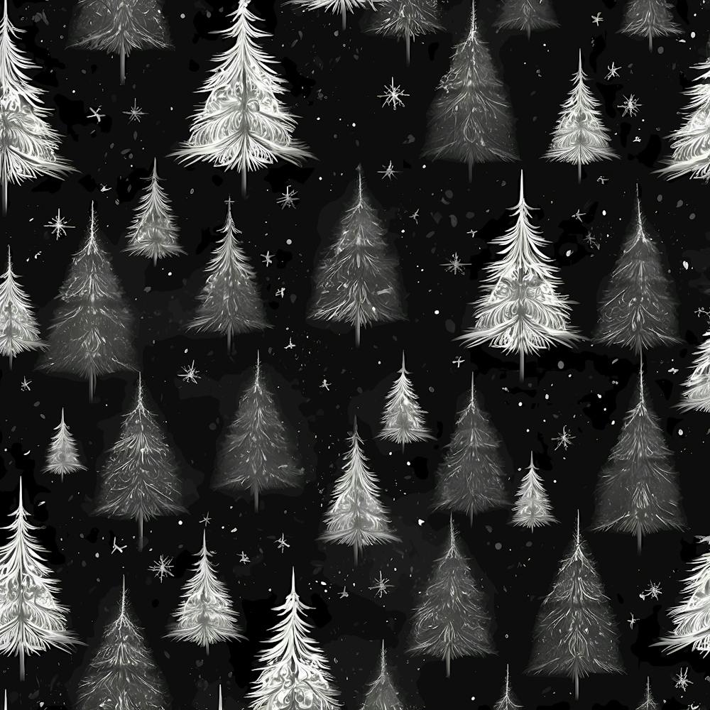 Gothic Inspired Style Christmas Tree Print