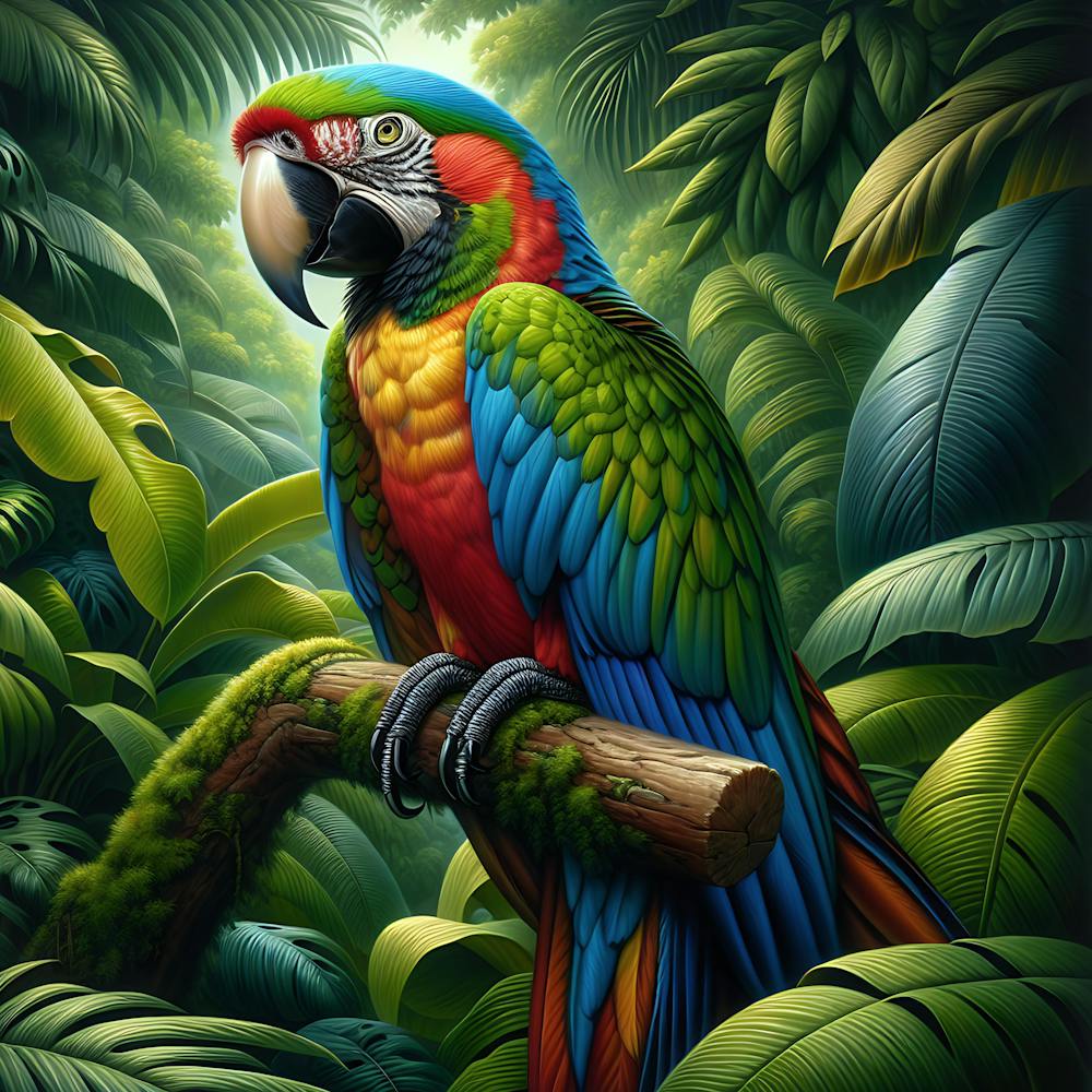 Macaw On a Branch