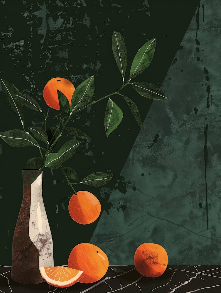 Oranges In A Vase 2
