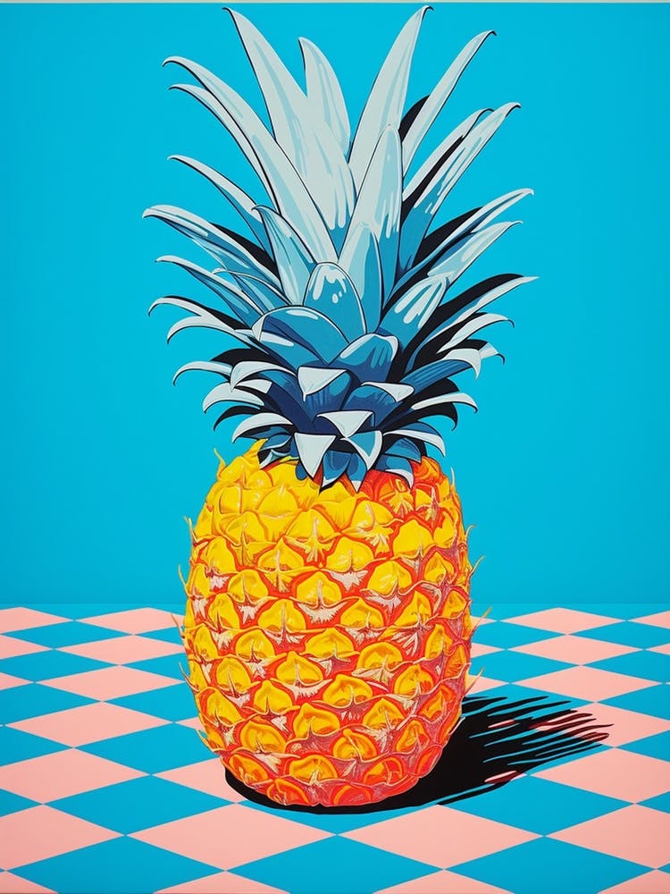 Pineapple Pastel Checkerboard 1