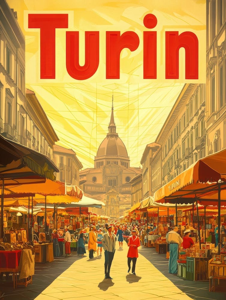 Aihrgdesign A 1970s Inspired Travel Poster For Turin Depictin E8adc771 2e2b 407a A8f9 1a60ddaf7796 3