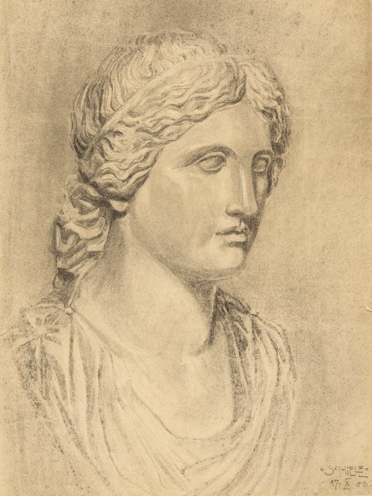 Antique Bust (1906), Egon Schiele 1