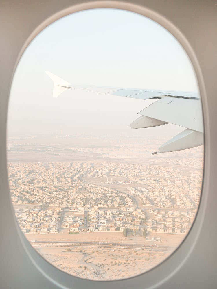 Pastel Plane View Dubai