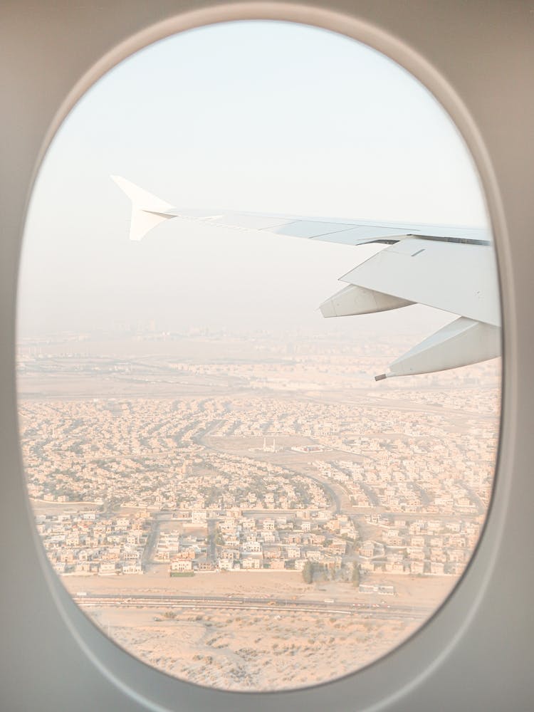 Pastel Plane View Dubai