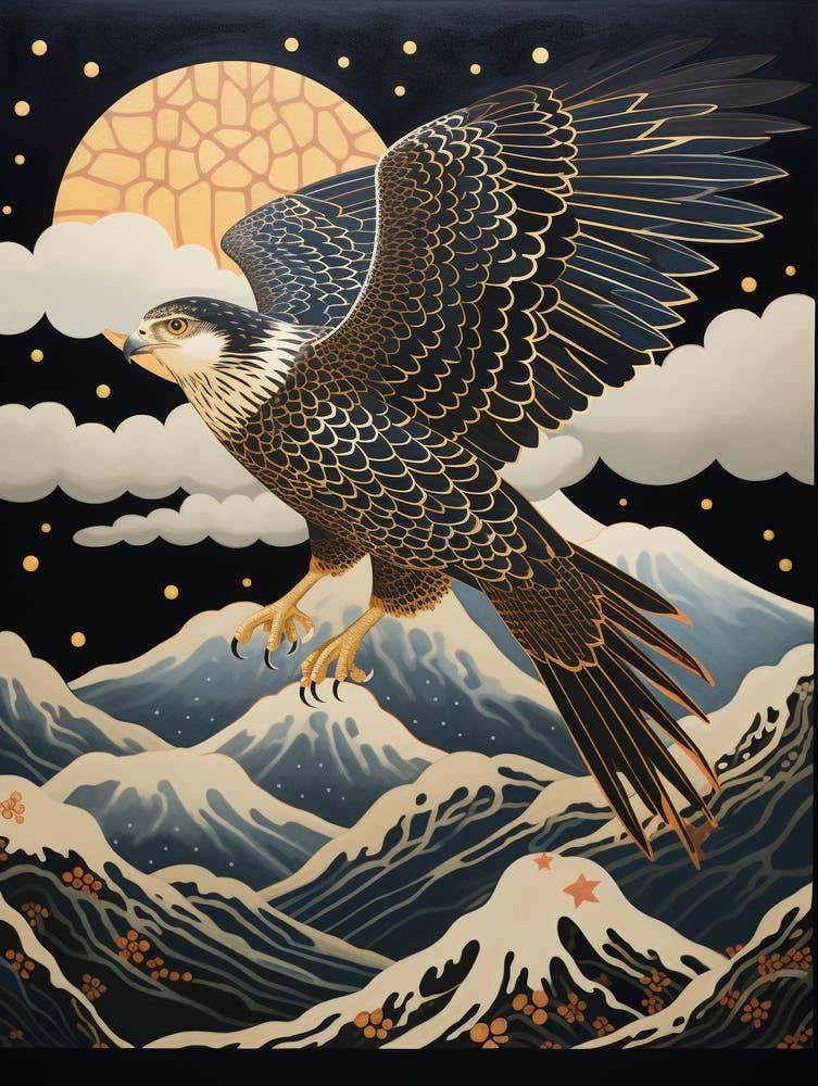 Falcon 3 Gold Detail Painting
