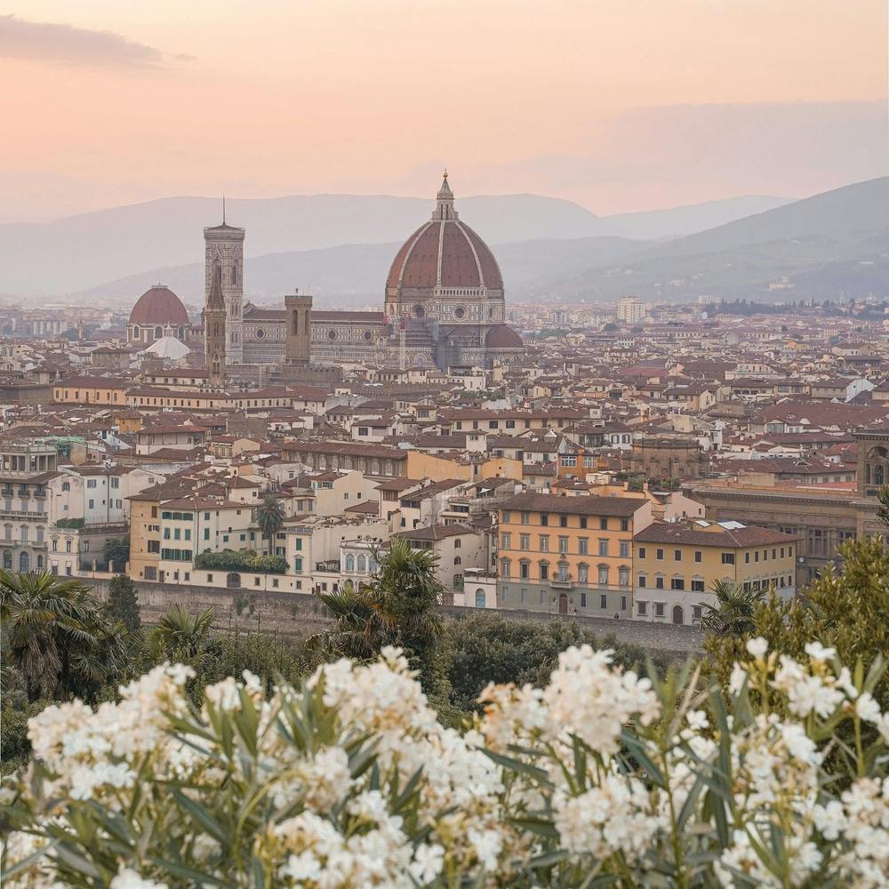 Sunset In Florence Square