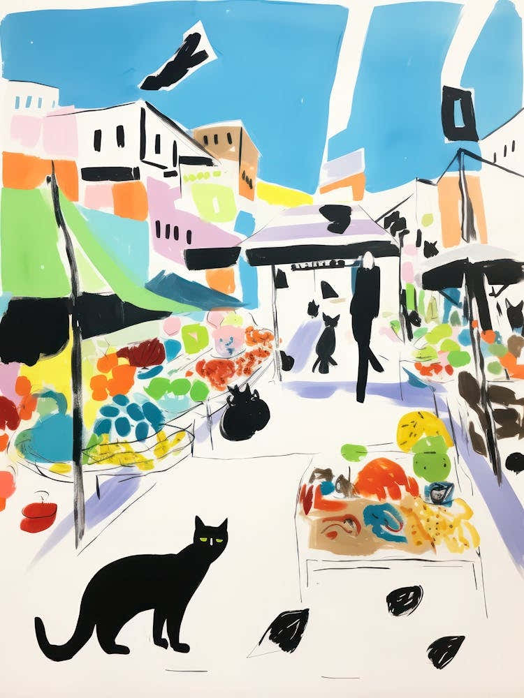 The Food Market In Brooklyn 3 Illustration