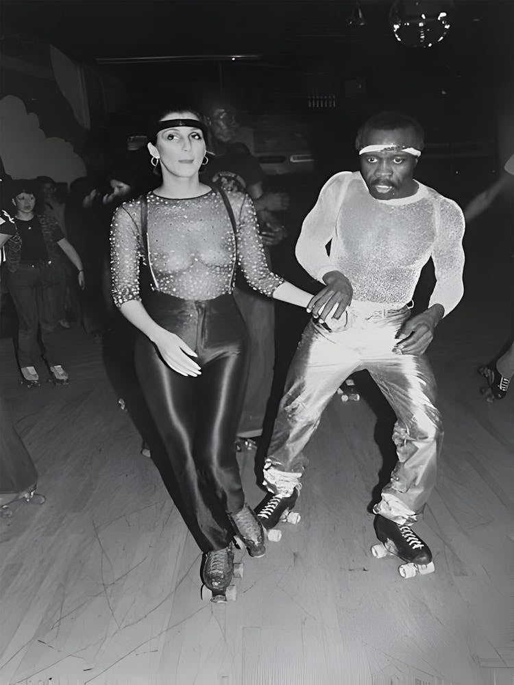 Cher Skating At Casablanca Records Party