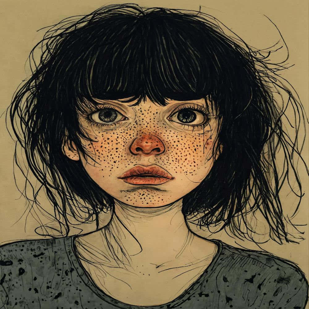 Girl With Freckles 1