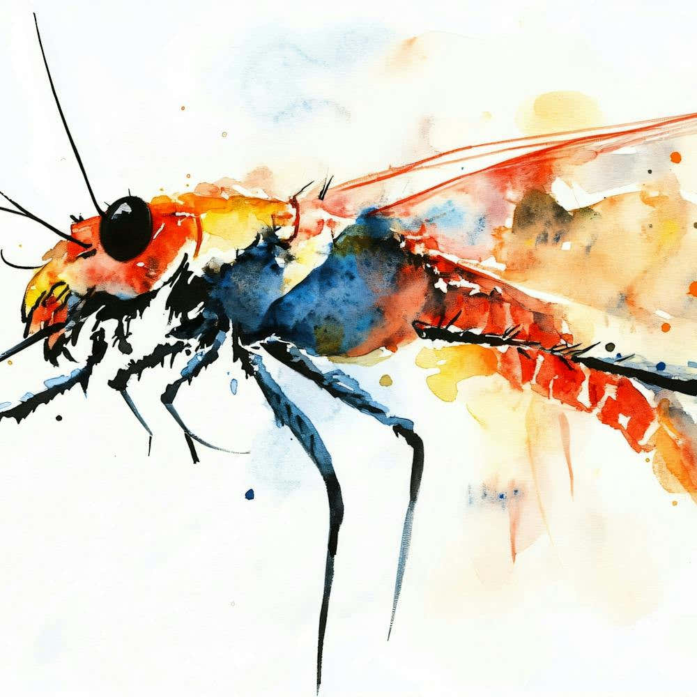 Aphid Watercolor Illustration