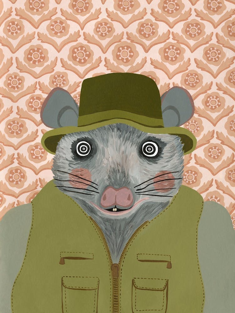 Fantastic Mr Fox Possum Art Print by Evgeniya Skubina Art