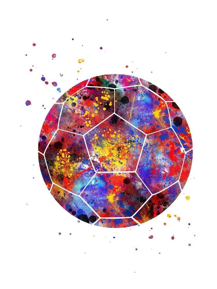 Soccer Ball Watercolor Football