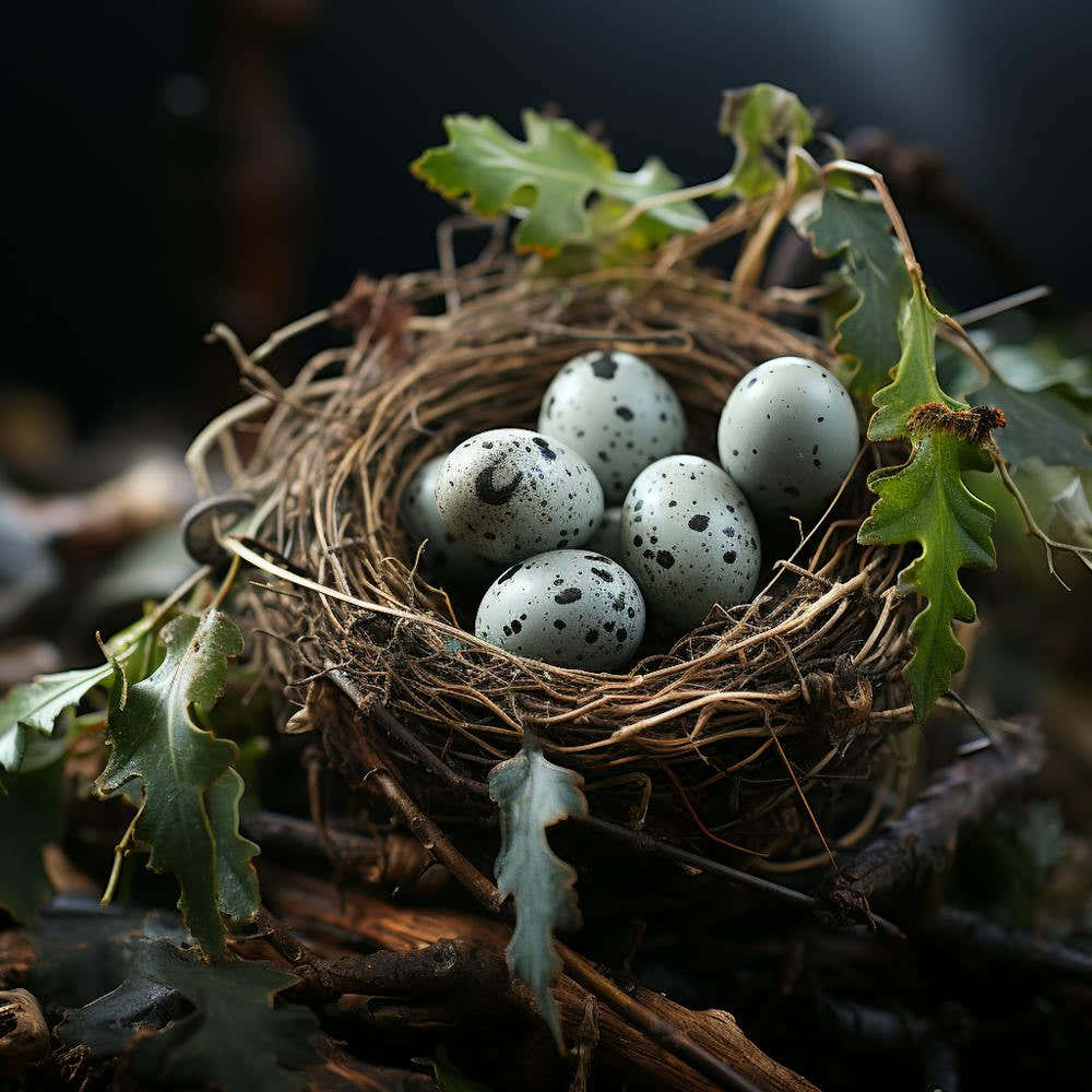 Bird Nest With Eggs