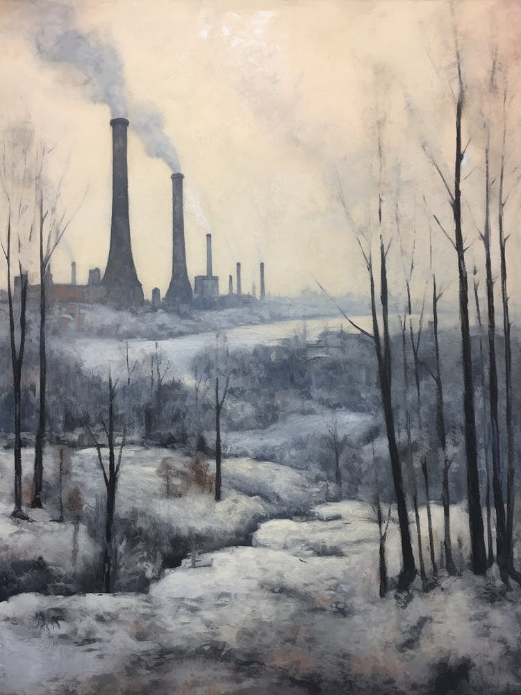 Winter City Park Painting Gas Works Park Seattle 1