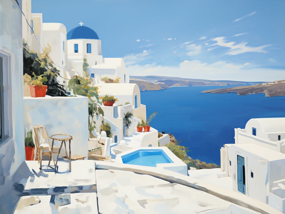 Oia Santorini - expressionism 1