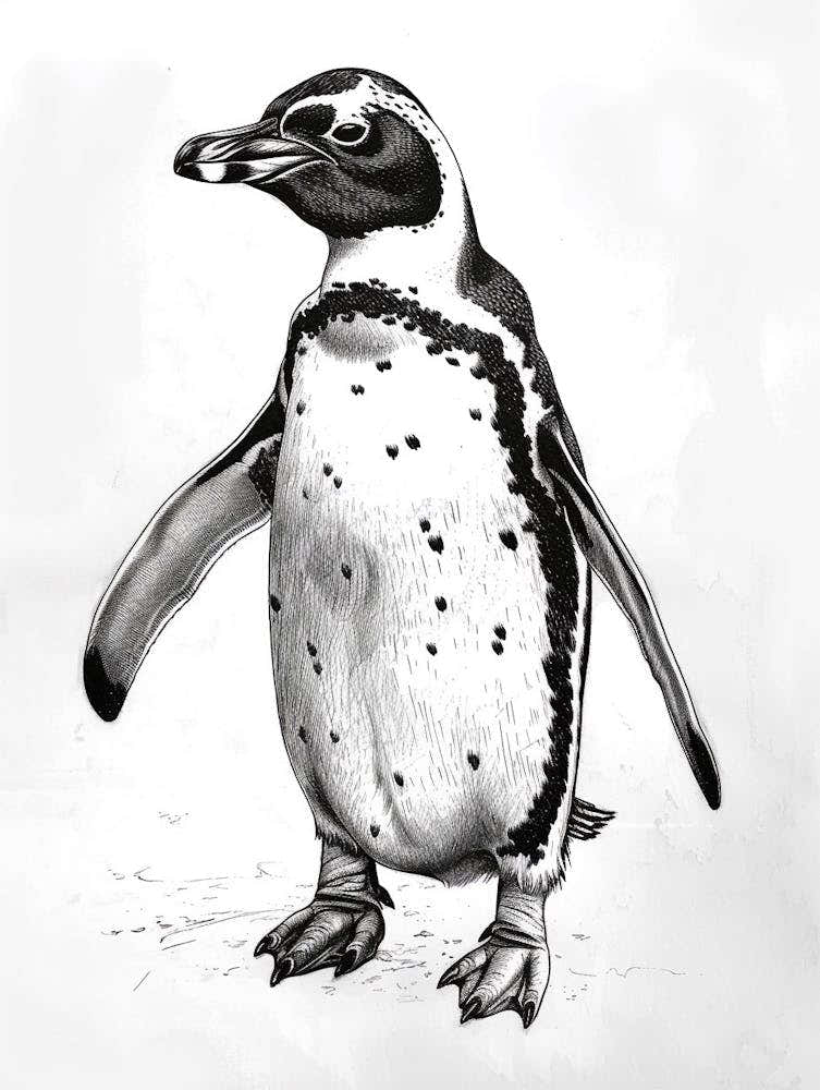 King Penguin Staring Curiously 3