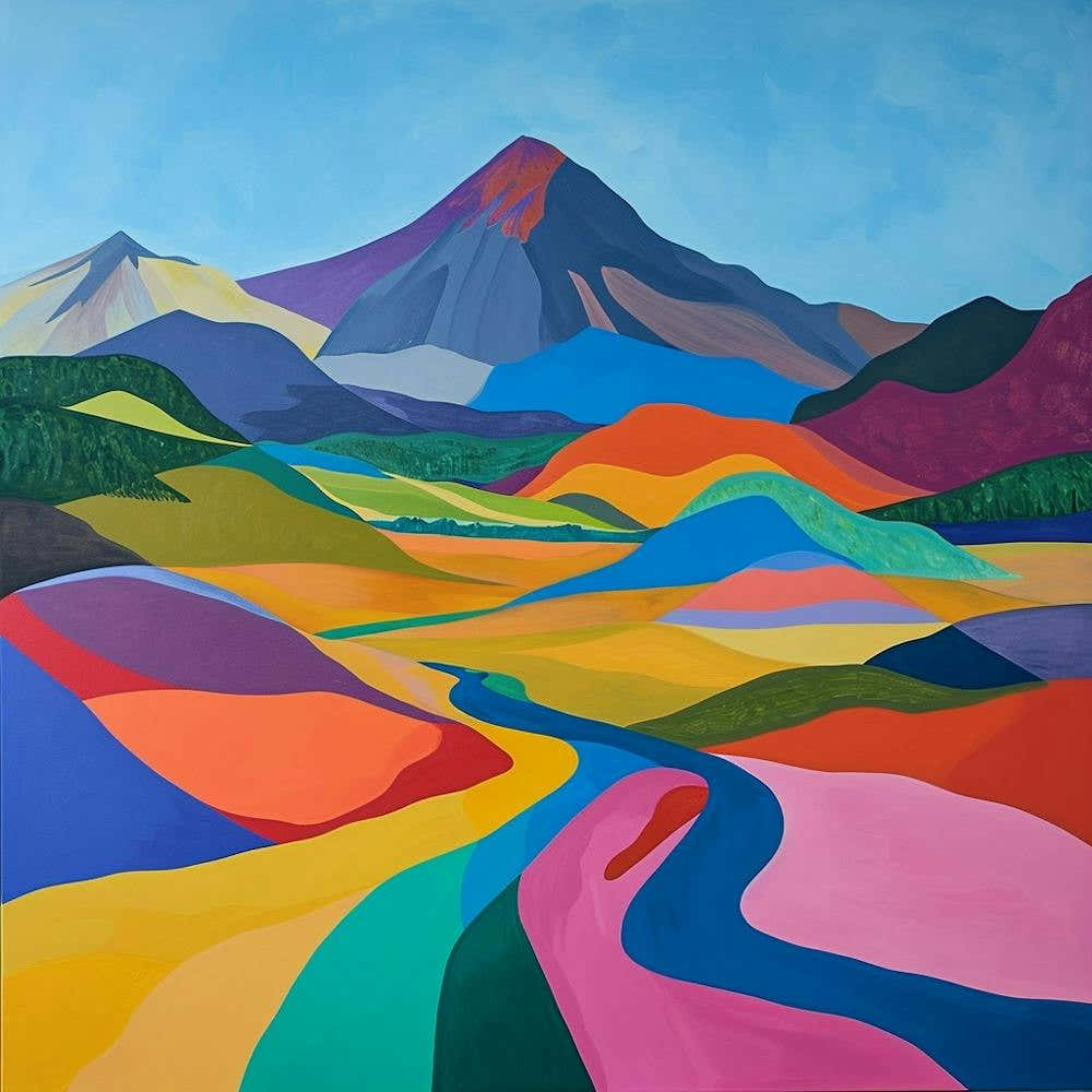 Colourful Abstract Tongariro National Park New Zealand 2