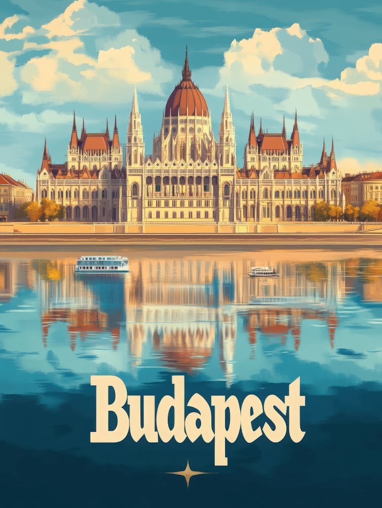 Aihrgdesign A Classic 1960s Travel Poster For Budapest 2