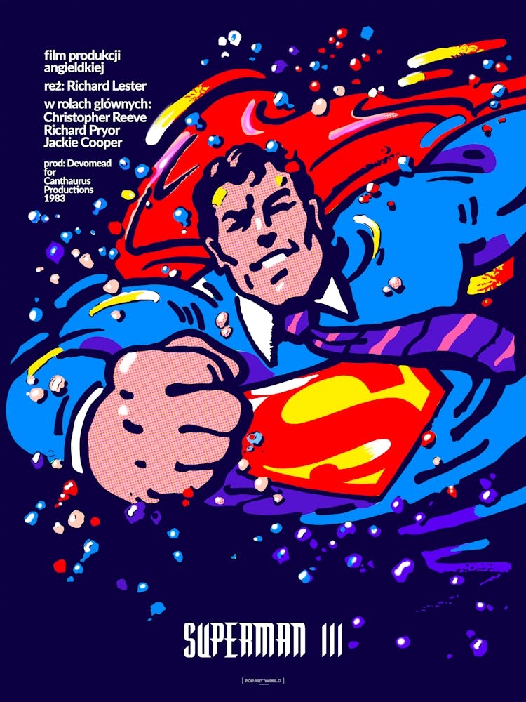 Superman III Rare Poster |Comic Art Digital | Pop Art World 2025