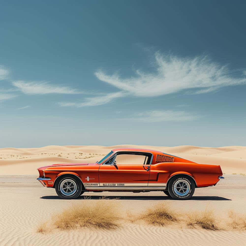 Ford Mustang In The Desert 1
