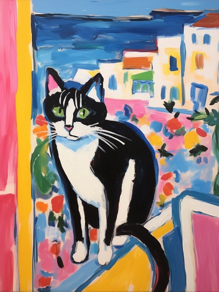 Painting Of A Cat In Algarve Portugal 3