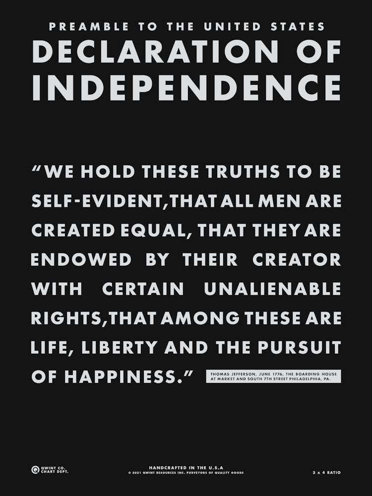 Declaration Of Independence Preamble