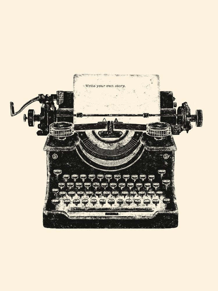 Vintage Old Typewriter Letter Quote