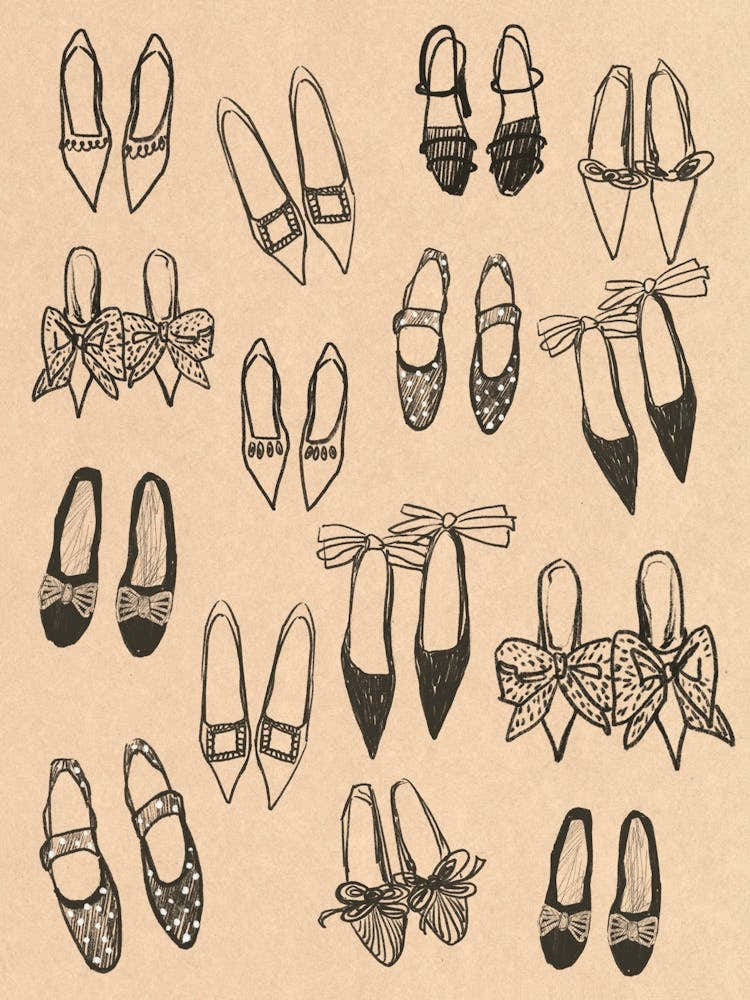 Line art Shoes