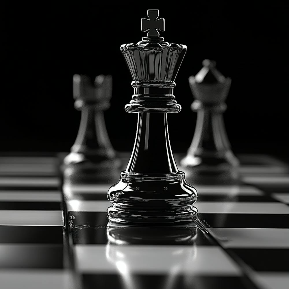 Chess Pieces On Chessboard
