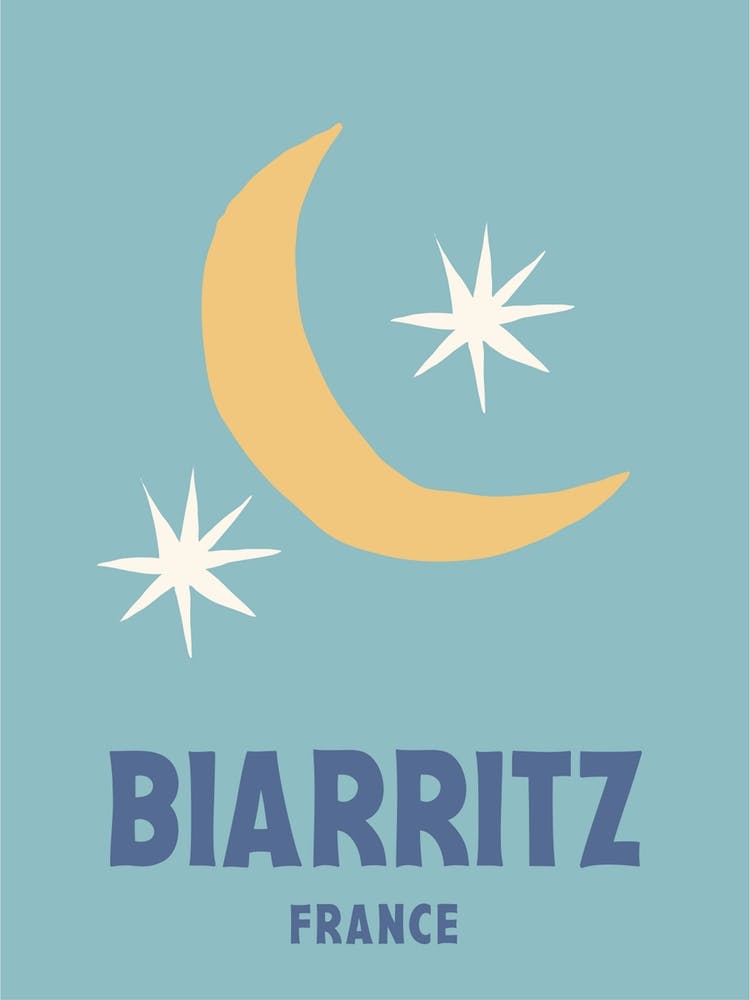 Biarritz, France, Graphic Style Poster 3