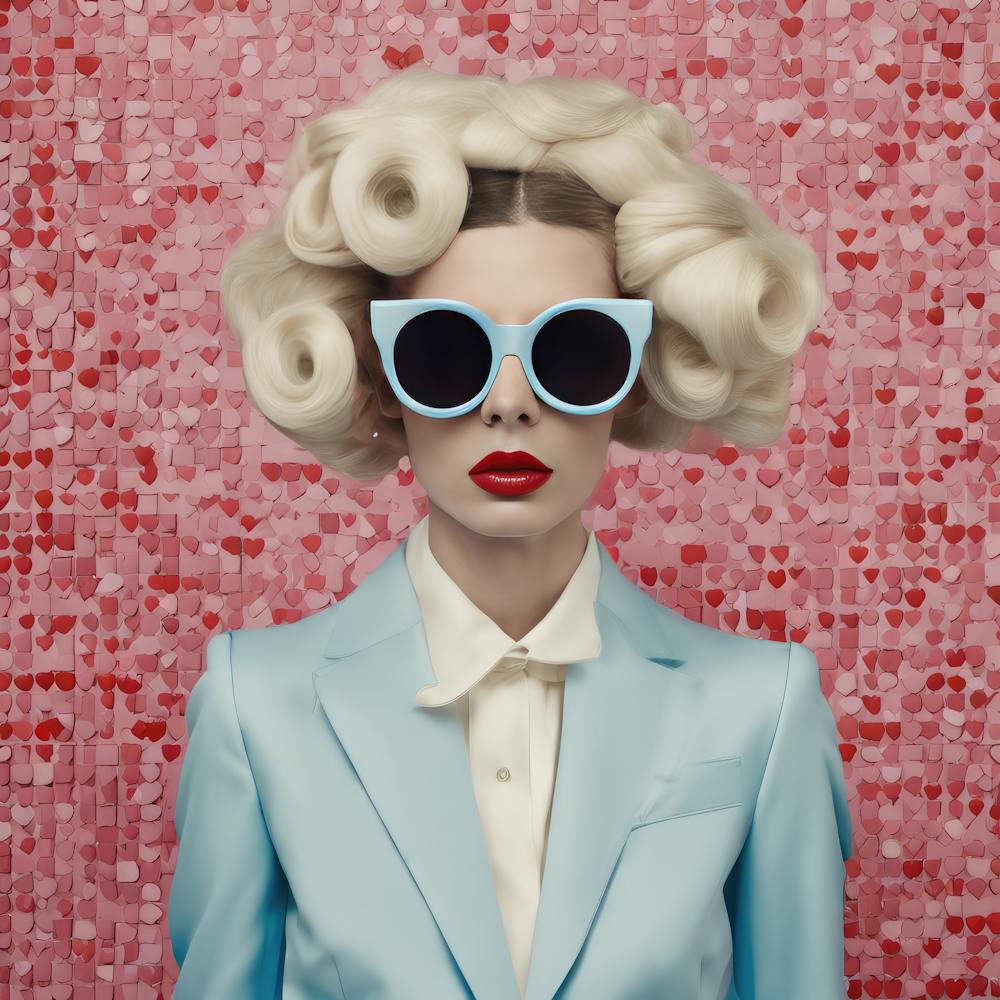Vintage Glamour Reimagined - Bold Sunglasses and Classic Style"