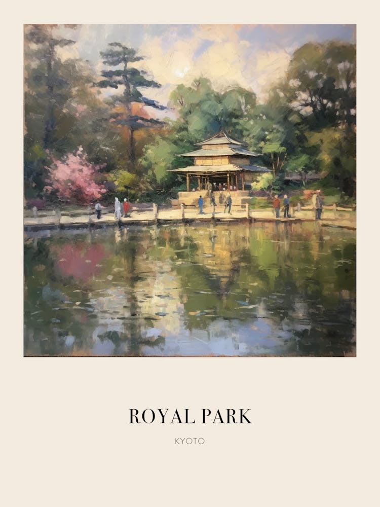 Royal Park Kyoto Vintage Cezanne Inspired Poster