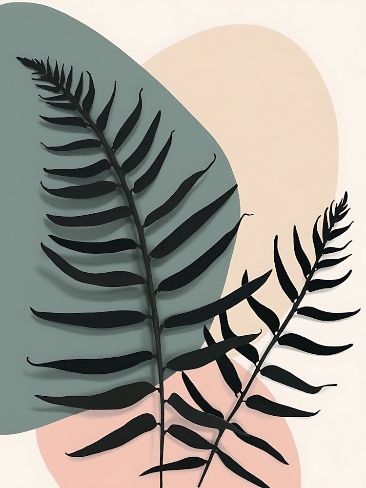 Textured Neutral Plant Study with Rustic Touch