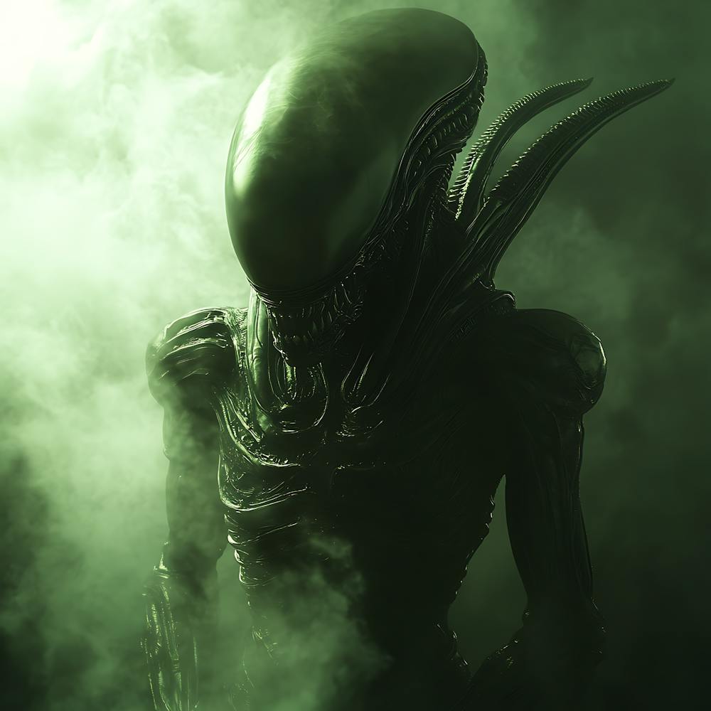 Alien Emerging From Shadows 15