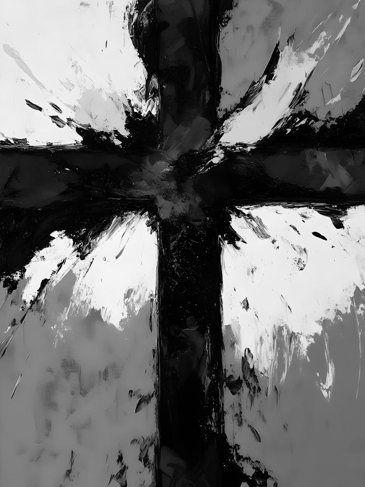 Black And White Cross 1