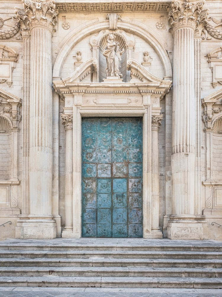 Door Of A Church In Lecce