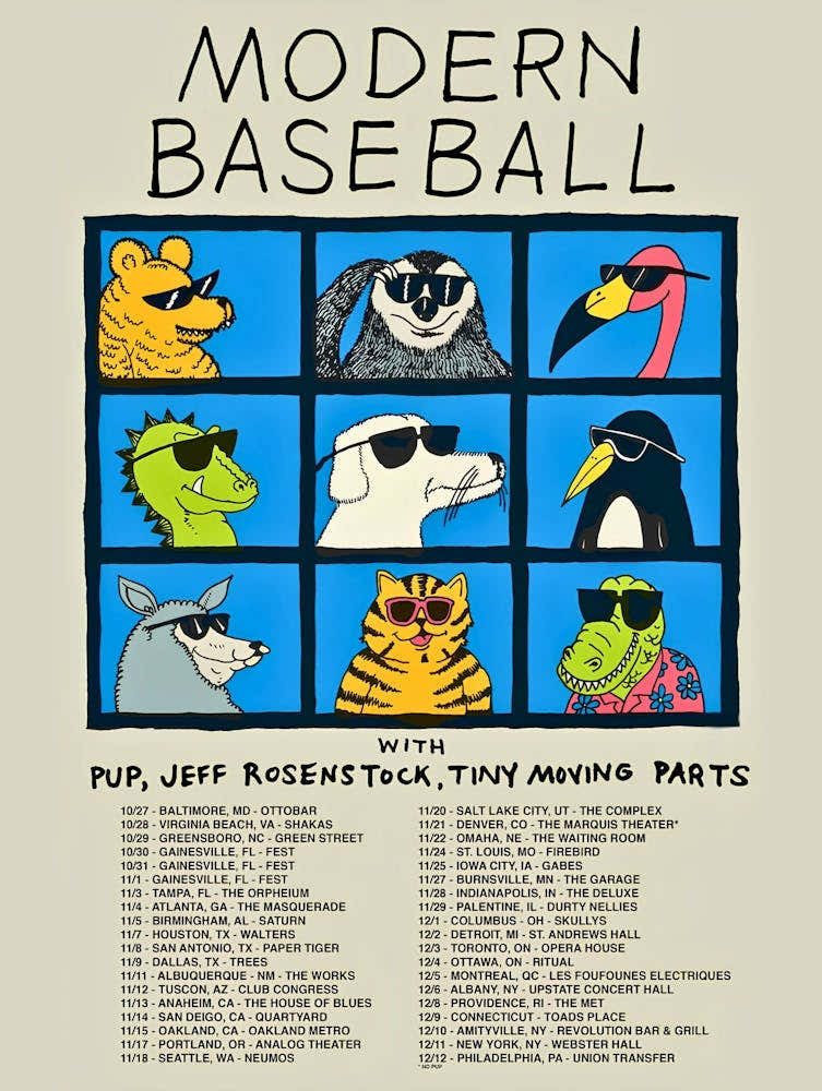 Modern Baseball Tour Poster 2