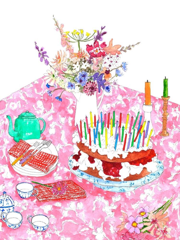 Birthday Tea Party Pink