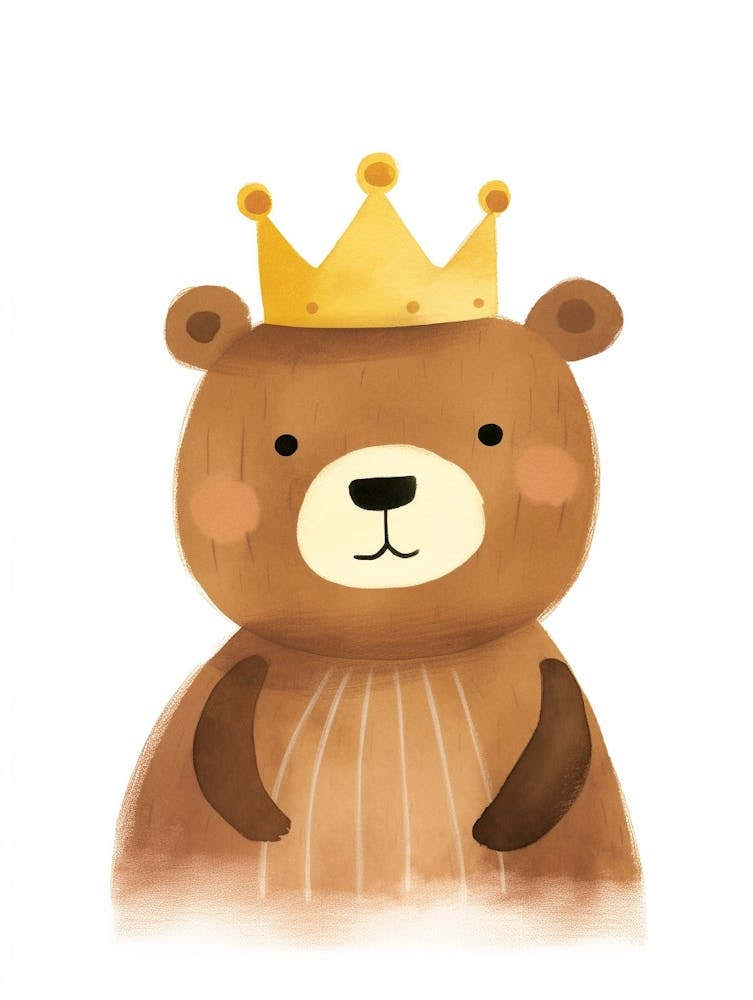 Little Brown Bear 7 Wearing A Crown