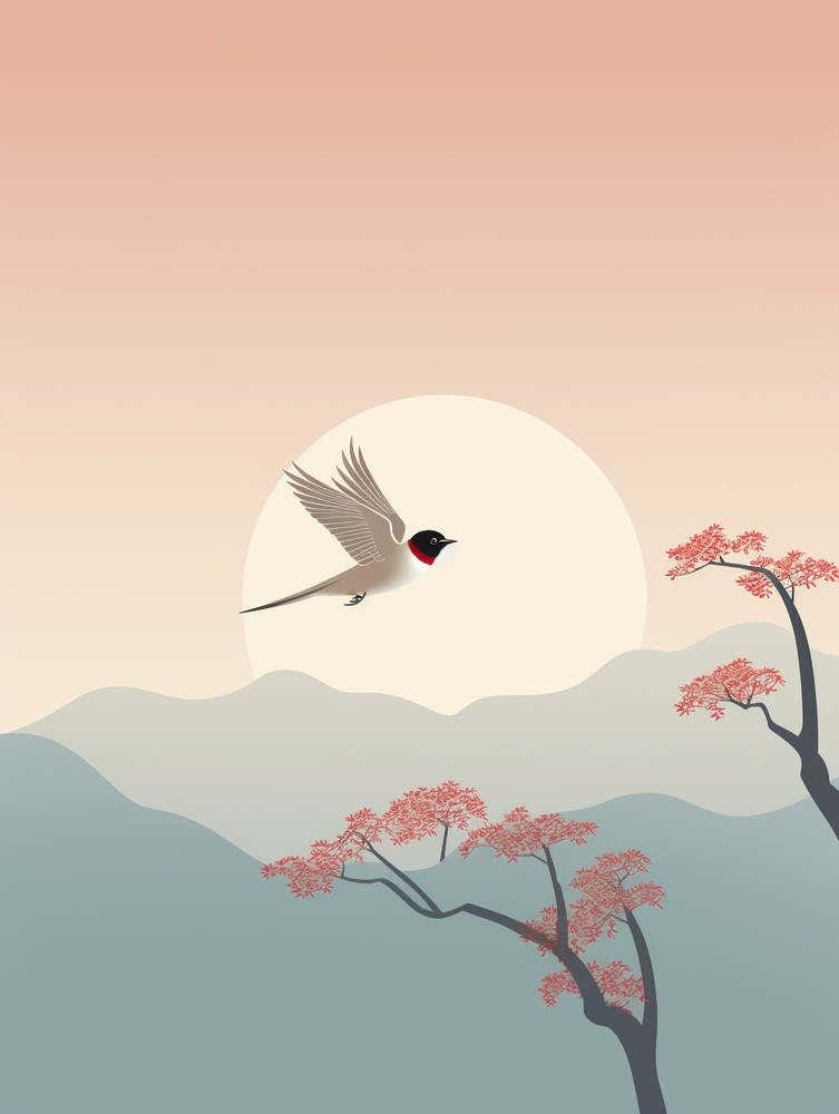 Minimalist Barn Swallow 1 Illustration