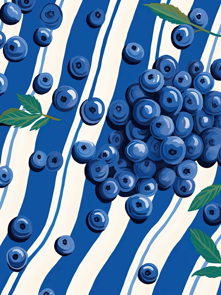 Blueberries Fruit Summer Illustration 4