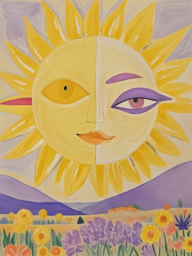 Yellow & Lilac Sun