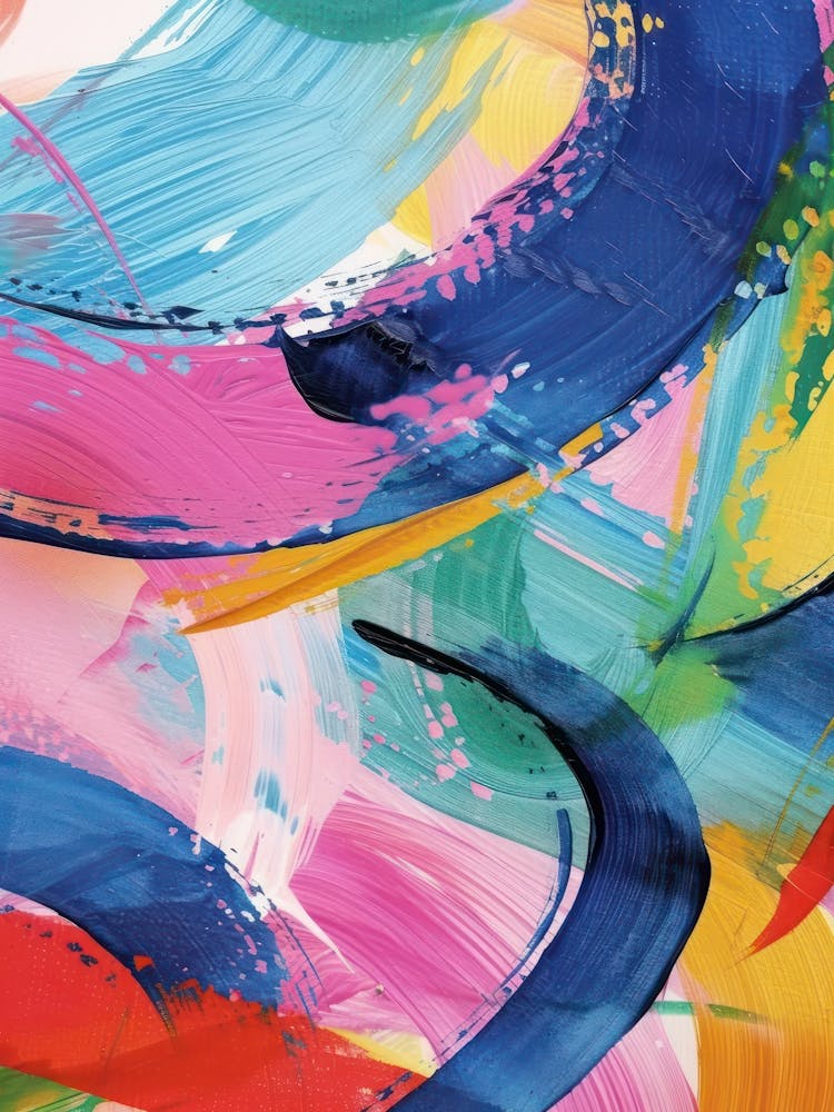 Rainbow Paint Brush Strokes 5