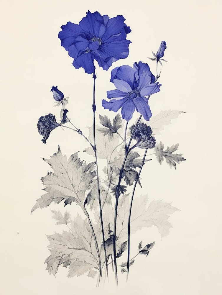 Blue Botanical Lilac 1